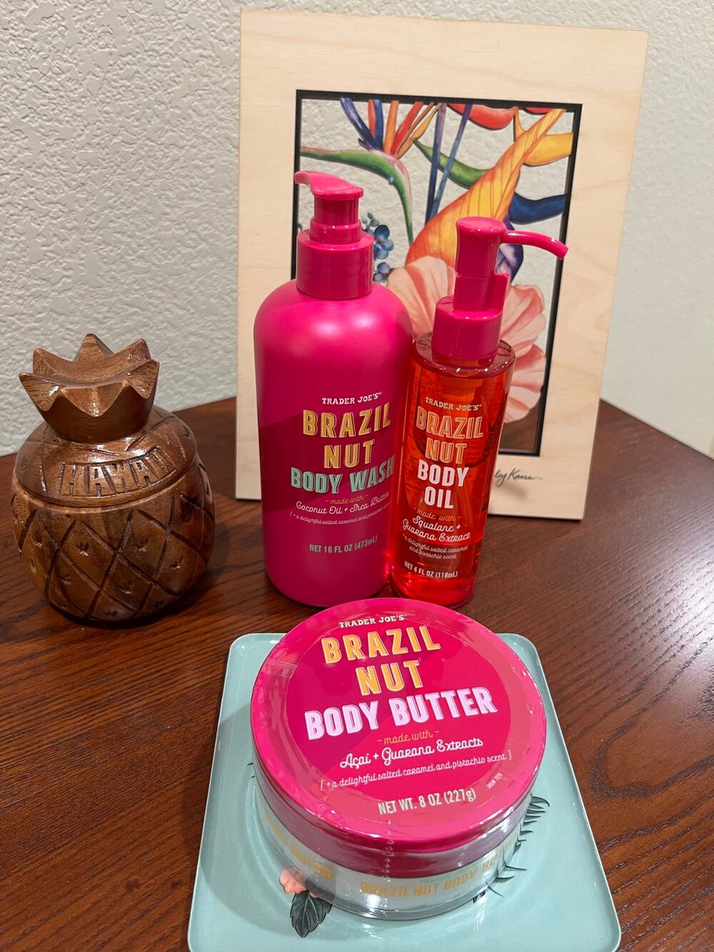 Trader Joe's Brazil Nut Body Butter Oil Wash Trio Full Size Limited Edition
